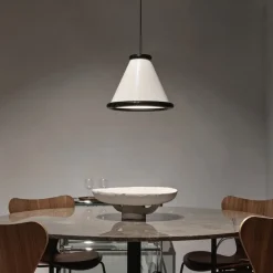 Belle Ø36 taklampa glossy white/glossy black