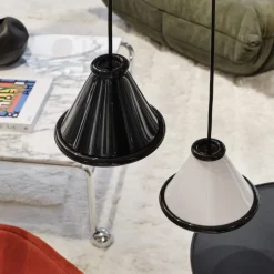 Belle Ø15 taklampa glossy white/glossy black