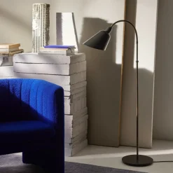 Bellevue AJ7 golvlampa stone grey/bronserad mässing