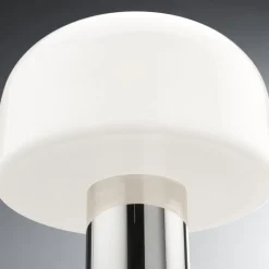 Bellhop glass bordslampa bright aluminium
