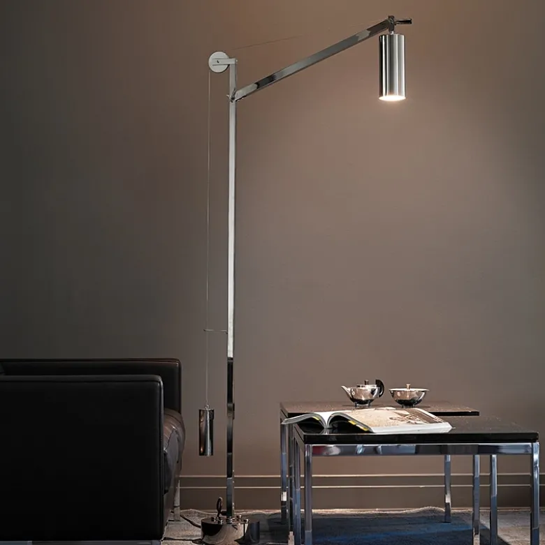 BH 23 Bauhaus golvlampa nickel