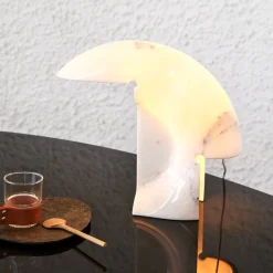 Biagio bordslampa vit marmor