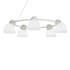 Bird Ø953 taklampa sand/mässing/opalglas