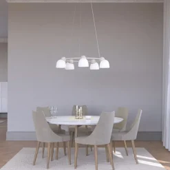 Bird Ø953 taklampa sand/mässing/opalglas