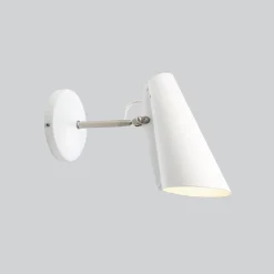 Birdy short Vägglampa vit/stål