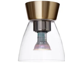 Bizzo plafond mässing/klart glas