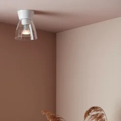 Bizzo plafond vit/klart glas