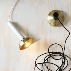 Blend 9 Pendant lamp Traffic white, brass