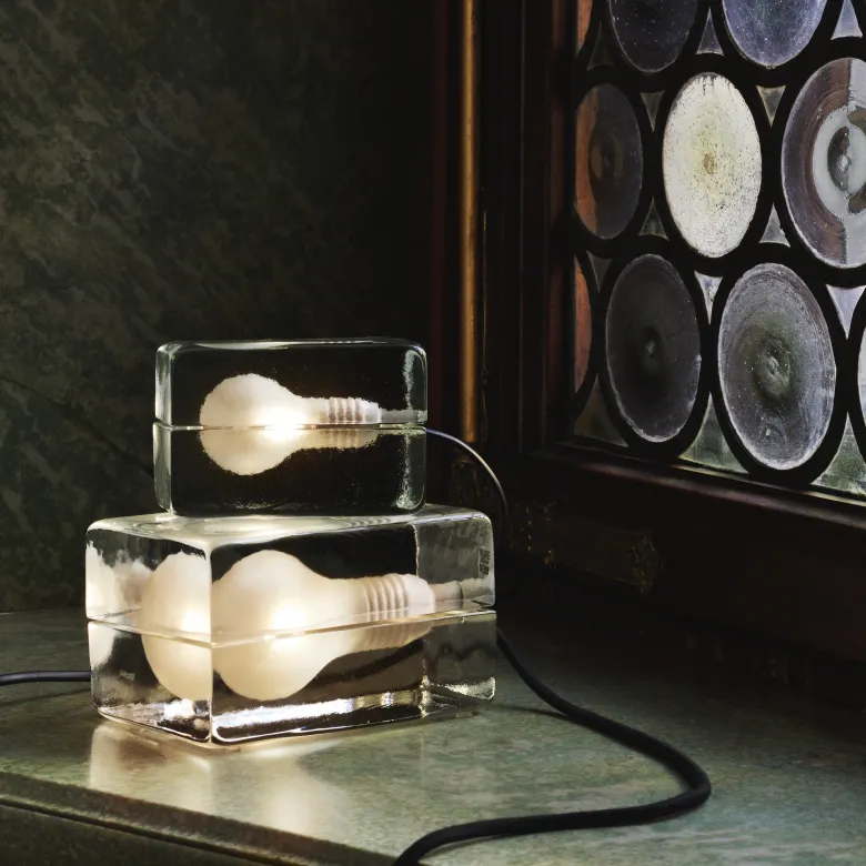 Block lamp mini bordslampa