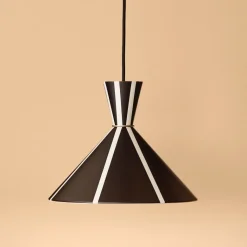 Bloom taklampa black noir warm white stripes