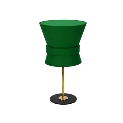 Bow bordslampa rå mässing/emerald green