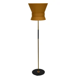 Bow stor golvlampa rå mässing/yellow ochre