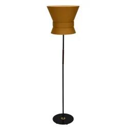 Bow stor golvlampa svart/yellow ochre