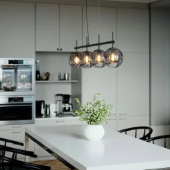 Boyle taklampa 4-låg Rökgrå