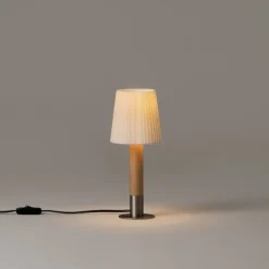Básica Mínima bordslampa natural ribbon /nickel