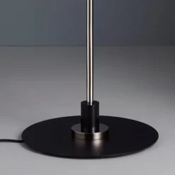 BST 23 Bauhaus golvlampa nickel/frostat glas