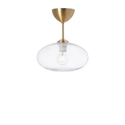 Bullo plafond Ø27 med stång mässing/klarglas