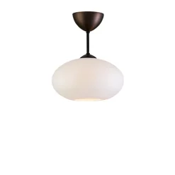 Bullo plafond Ø27 med stång oxid/opalglas