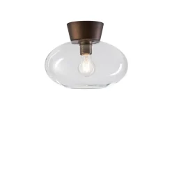 Bullo plafond Ø27 oxid/klart glas