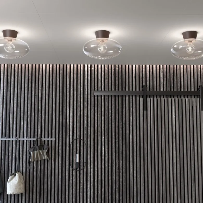 Bullo plafond Ø27 oxid/klart glas