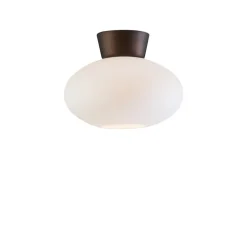 Bullo plafond Ø27 oxid/opalt glas