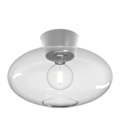 Bullo XL PlafondØ38 Aluminium/Klarglas