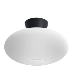 Bullo XL Plafond Ø38 Mattsvart/Opalglas