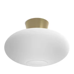 Bullo XL Plafond Ø38 Mässing/Opalglas