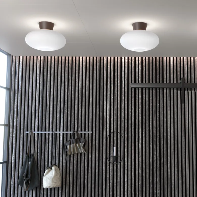 Bullo XL Plafond Ø38 Oxid/Opalglas