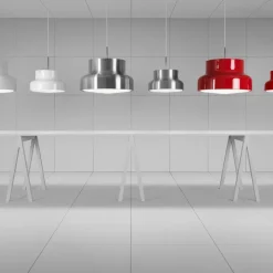 Bumling Ø600 taklampa opalt akrylglas röd