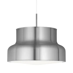 Bumling Ø600 taklampa opalt ringraster borstad aluminium