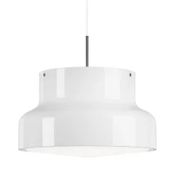 Bumling Ø600 taklampa opalt ringraster vit