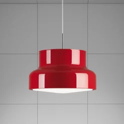 Bumling Ø400 taklampa ringraster röd