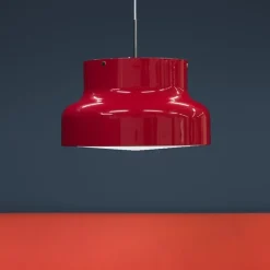 Bumling Ø400 taklampa ringraster röd