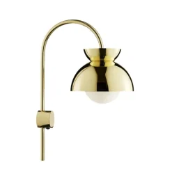 Butterfly vägglampa brass