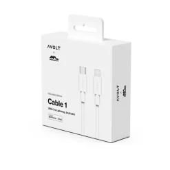 Cabel 1 USB-C to lightning 2m Martinelli Luce Edition opal white