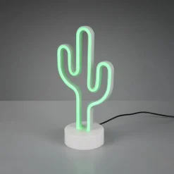 Cactus bordslampa vit/grön