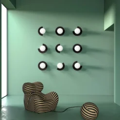 Candy big circle 180 L vägglampa Ninja Black