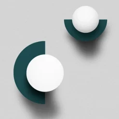 Candy big circle 180 L vägglampa Peacock Green
