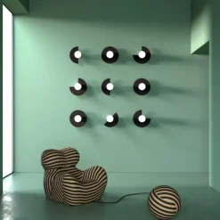Candy big circle 180 S vägglampa Ninja Black