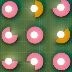 Candy big circle 180 S vägglampa Sandcastle Ochre