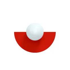 Candy big circle 180 S vägglampa Strawberry Red
