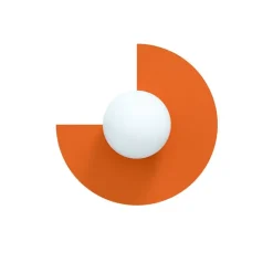 Candy big circle 270 S vägglampa Zesty Orange