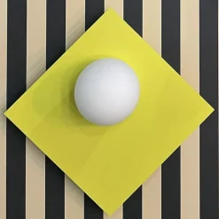 Candy big square S vägglampa Sunshine Yellow