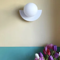 Candy little circle 180 S vägglampa Cottoncandy White