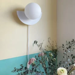 Candy little circle 180 S vägglampa Cottoncandy White