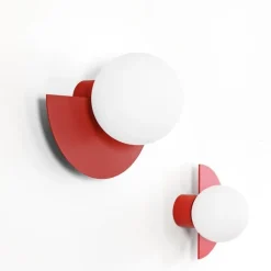 Candy little circle 180 S vägglampa Strawberry Red