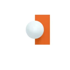 Candy little rectangle S vägglampa Zesty Orange