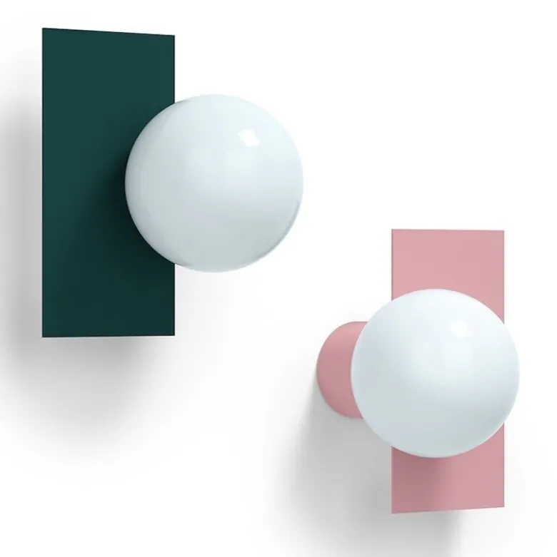 Candy little rectangle S vägglampa Peacock Green