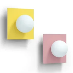 Candy little square S vägglampa Bubblegum Pink